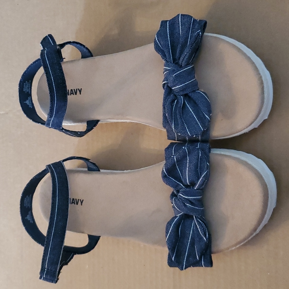 Girls size 5 denim sandals